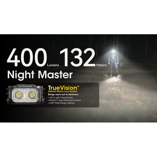Nitecore NU25 MCT UL pandelygte - 400 lumens