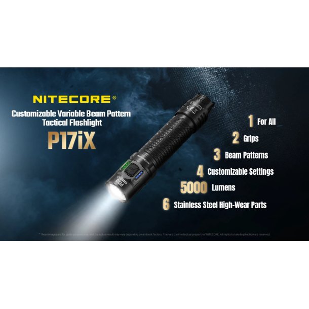 Nitecore P17iX - Tactical - 5000 lumens