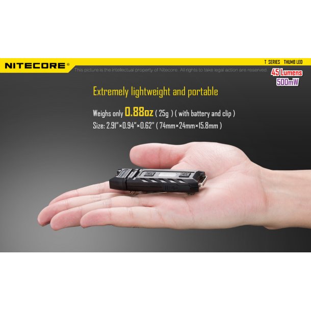 Nitecore THUMB LEO - 45 lumens + UV 500mW/365NM