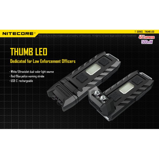 Nitecore THUMB LEO - 45 lumens + UV 500mW/365NM