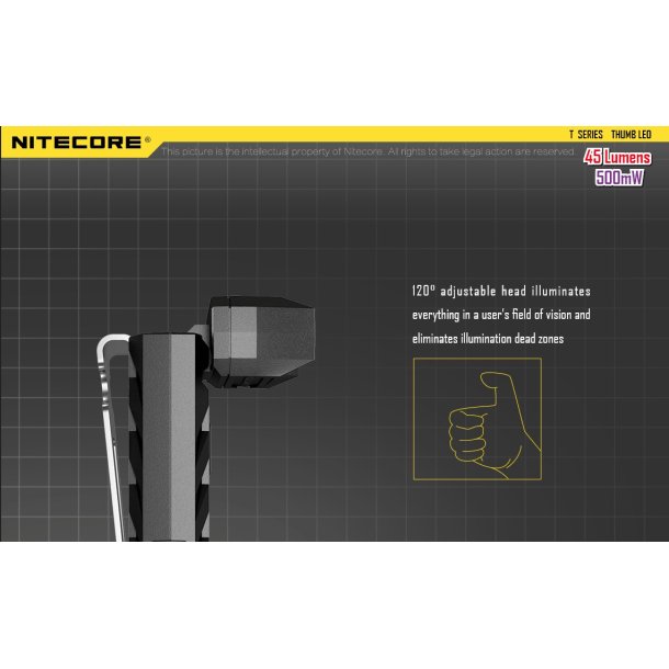 Nitecore THUMB LEO - 45 lumens + UV 500mW/365NM