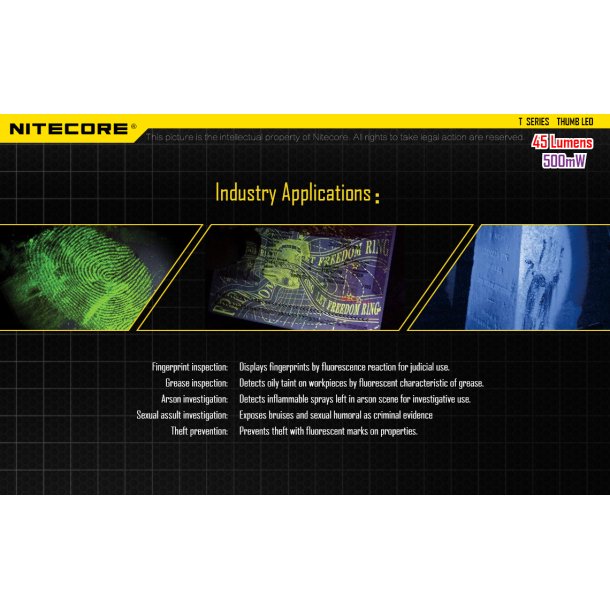Nitecore THUMB LEO - 45 lumens + UV 500mW/365NM