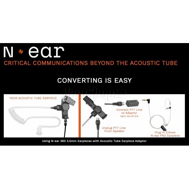 N-Ear adapter - 3,5mm to 2-pin