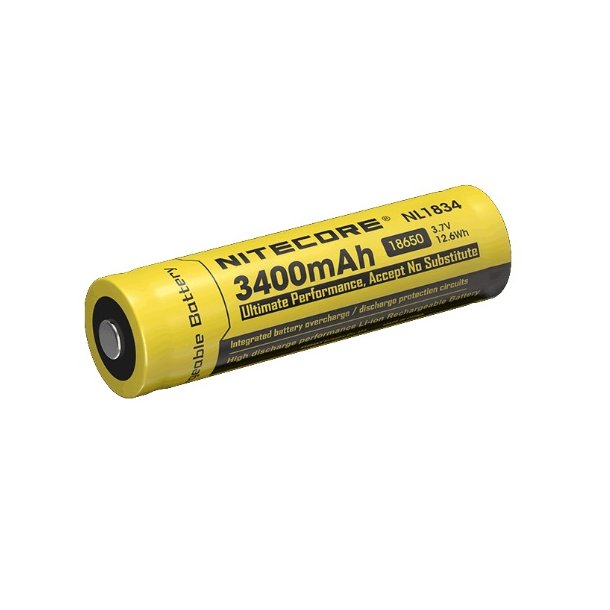 Nitecore genopladeligt Lithium Ion batteri - 3400 mAh