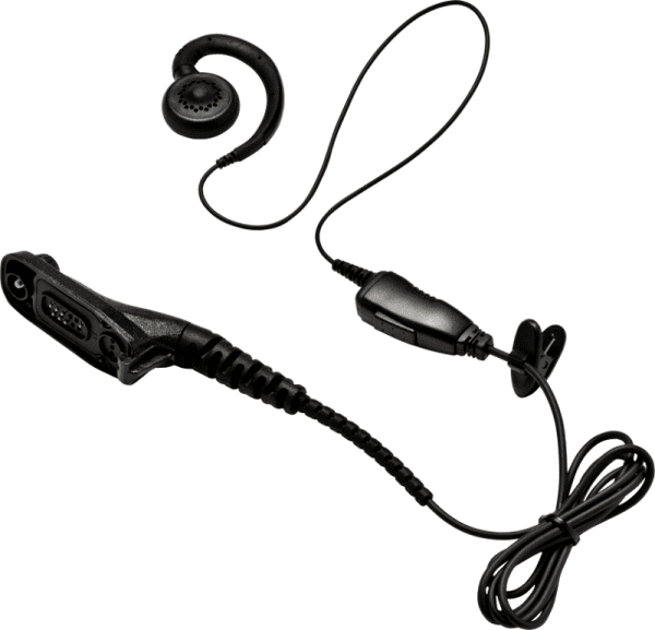 Écouteur Avec Micro Boom Et Bouton PTT (Press-To-Talk) Pour Talkie-walkie Motorola Mag One - Référence PMLN4444A