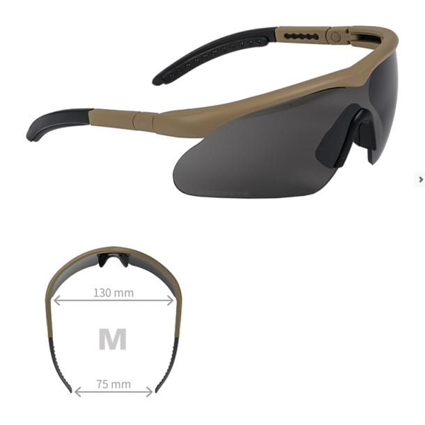 Swisseye Raptor brille - r�gfarvet glas, coyote gummistel
