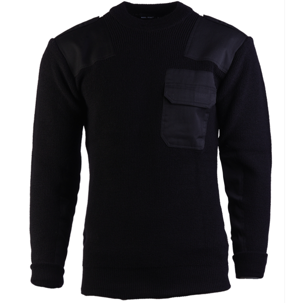 Mil-Tec German Sweater 80/20 uld/polyacryl - sort