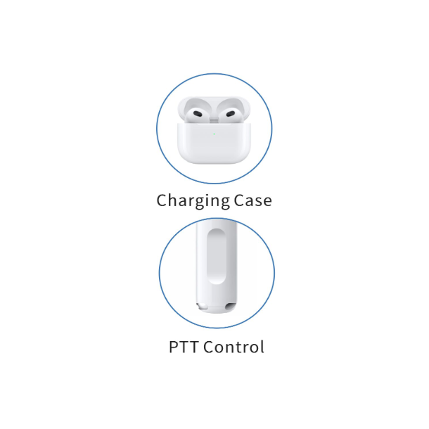 Bluetooth earphones med PTT