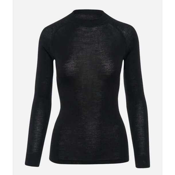 Thermowave T-shirt til kvinder - lange �rmer - sort - M