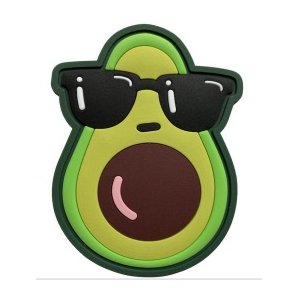 Avocado with Sunglasses PVC patch