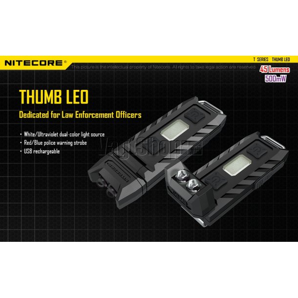 Nitecore THUMB LEO - 45 lumens + UV 500mW/365NM