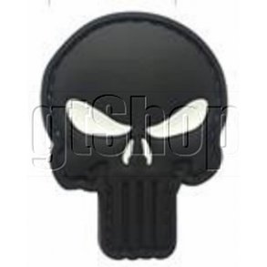 Punisher patch - hvid
