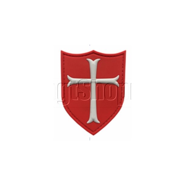 Knights Templar Crusaders Cross patch - rød