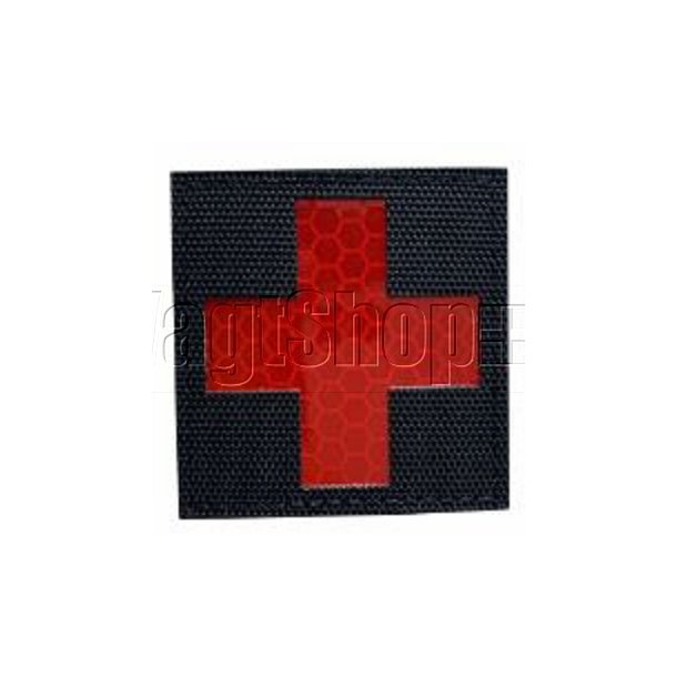 Medic Cross patch reflective - rød