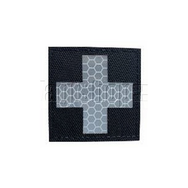 Medic Cross patch reflective - hvid