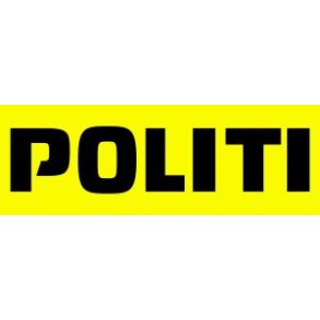 POLITI velcropatch gul/sort - lille
