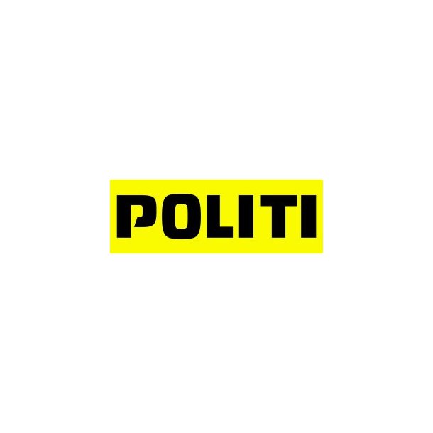 POLITI velcropatch gul/sort - lille