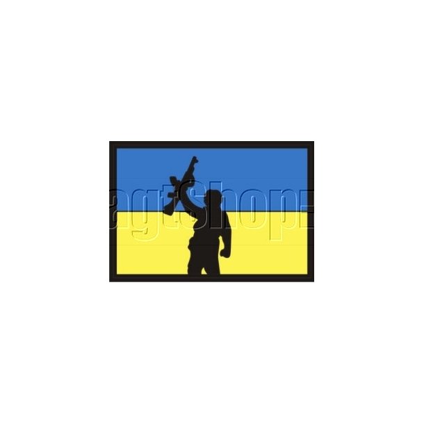 Stand with Ukraine Flag and Soldier patch