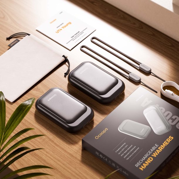 Ocoopa UT4-Young genopladelig hndvarmer - sort