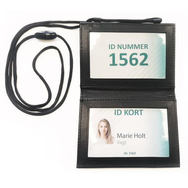 ID-kort holder - vandret dobbelt (kreditkortstrrelse)