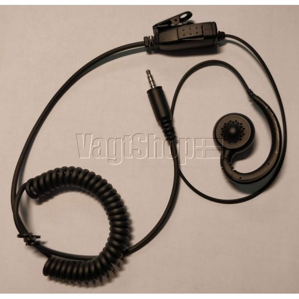In-line headset med ørehæng for Kenwood PKT-23 (R1000)