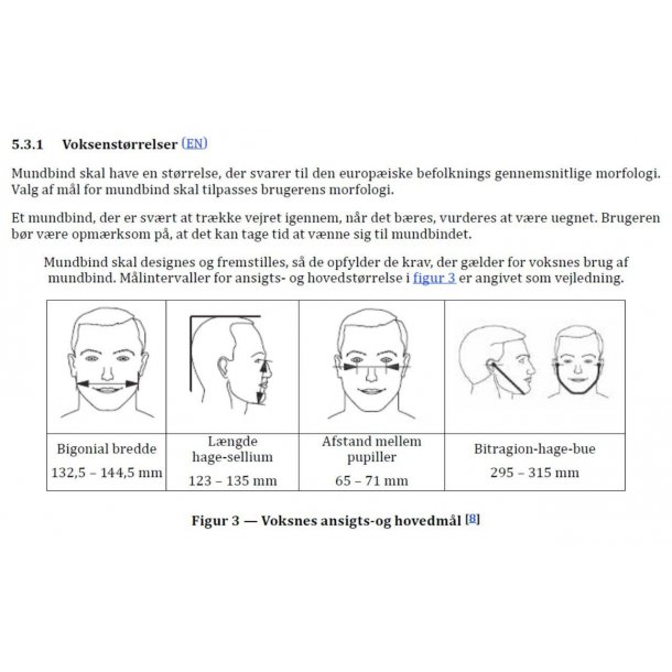 Face Mask med og uden tryk - sort